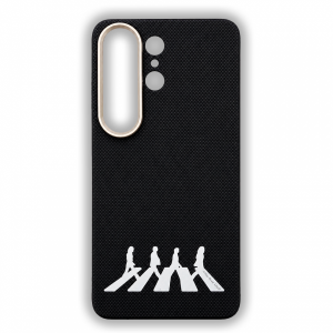 Кевларовая накладка Alrlty Abbey Road 1969 с MagSafe совместимая с Samsung Galaxy S26 Ultra черный/белый