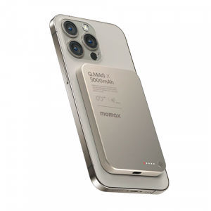 Внешний аккумулятор Momax S.Pass Ultra Slim с MagSafe 5000 mAh 15w титан CCC