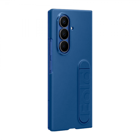 Силиконовая накладка Silicon Case + пленка совместимая с Samsung Z Fold7 синяя (оригинал) - фото 3