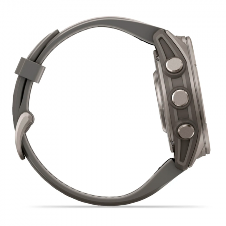 Умные Часы Garmin Fenix 9 43 mm AMOLED titanium with silicone band Титан с селиконовым ремешком (серая галька) (010-04761-15) - фото 3