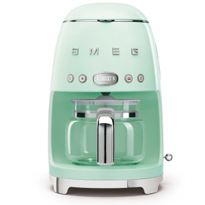 Капельная кофеварка SMEG DCF02PGEU, 10 чашек, 1,4 л, цвет пастельный зеленый