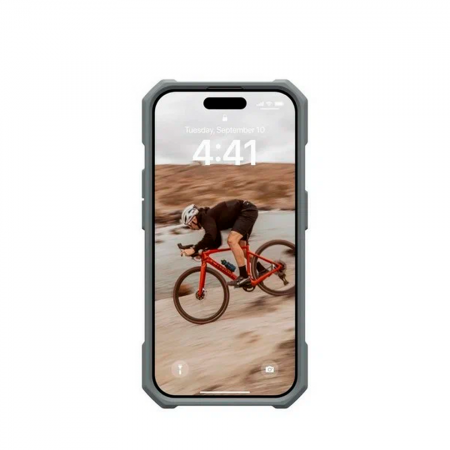 Противоударная накладка UAG Essential Armor с MagSafe совместимая с iPhone 15 Pro серая - фото 6
