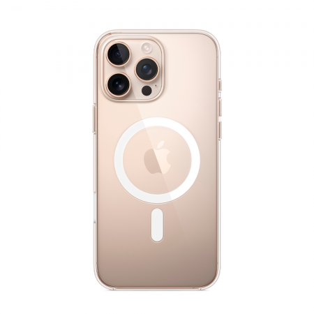 Пластиковая накладка Clear Case с MagSafe совместимая с iPhone 16 Pro Max прозрачная  - фото 3
