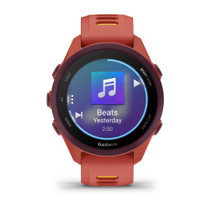 Умные часы  Garmin Forerunner 170 Music 43mm Amoled красный с красным/манговым силиконовым ремешком (010-03920-55) Тайвань