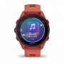 Умные часы  Garmin Forerunner 170 Music 43mm Amoled красный с красным/манговым силиконовым ремешком (010-03920-55) Тайвань