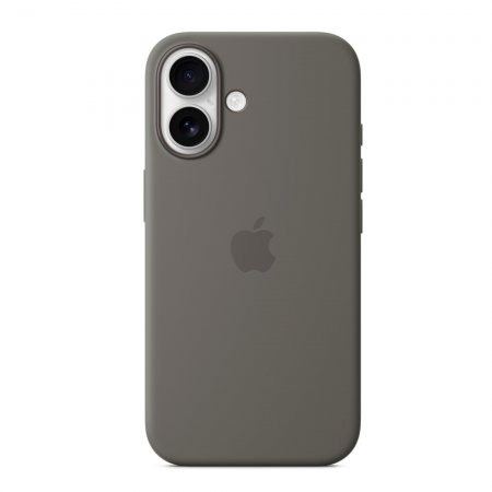 Накладка Silicone Case с MagSafe совместимая с iPhone 16 серая LB