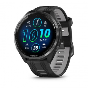 Умные часы Garmin Forerunner 965 AMOLED Black Carbon Gray DLC Titanium Bezel (Черныйчерный ремешок) (010-02809-A0)
