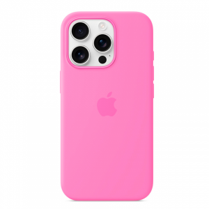 Накладка Silicone Case с MagSafe совместимая с iPhone 16 Pro розовая LB
