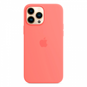 Накладка Silicone Case с MagSafe совместимая с iPhone 16 Pro Max коралловая LB