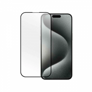 Защитное стекло Cabal Premium совместимое с iPhone 15 полноэкранное черное