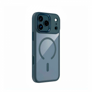 Пластиковая накладка Keephone X-Crystal с MagSafe совместимая с iphone 17 Pro голубая