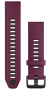 Оригинальный силиконовый ремешок для Garmin Fenix 8 43mm Quickfit 20 mm (Merlot/Graphite) (фиолетовый) (010-13391-04)