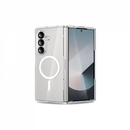 Пластиковая накладка Keephone X-Crystal с MagSafe совместимая с Samsung Z Fold7 прозрачная 
