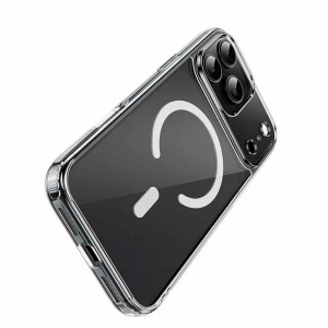 Пластиковая накладка Hoco с MagSafe совместимая с iPhone 17 Pro прозрачная