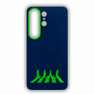 Кевларовая накладка Alrlty Abbey Road 1969 с MagSafe совместимая с Samsung Galaxy S26 Ultra синий/зеленый