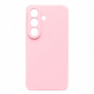Накладка Silicone Case совместимая с Samsung S 26 Plus (SC) нежно-розовая