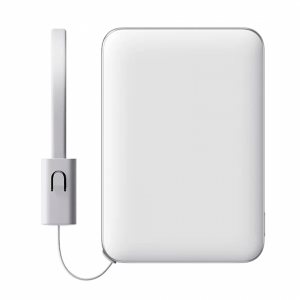 Внешний аккумулятор Ксиаоми Ultra-thin Power Bank with Built-in Cable 5000W 22.5W (PB0522S) White CCC