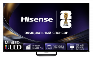 Телевизор Hisense 65" 65U7S PRO (2026)  4K UHD Mini-LED 165 Гц Smart TV ЕАС (гарантия Hisense) ЕАС
