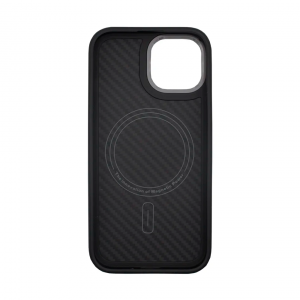 Кевларовая накладка Comma Kevlar Series Magnetic case совместима с iPhone 16 Plus черная