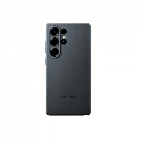 Кожаная накладка Kindsuit Case совместимая с Samsung S25 Ultra черная (оригинал)