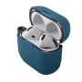 Пластиковый чехол Uniq Clyde совместимый с AirPods 4 синий