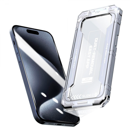 Защитное стекло совместимое с iPhone 16 Plus с аплликатором