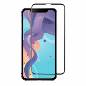 Защитное стекло совместимое с iPhone XR/11 полноэкранное черное в техпак