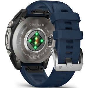 Умные часы Garmin Quatix 8 51mm Amoled Sapphire Marine GPS Smartwatch (010-02905-90) (Синий силиконовый ремешок) EAC