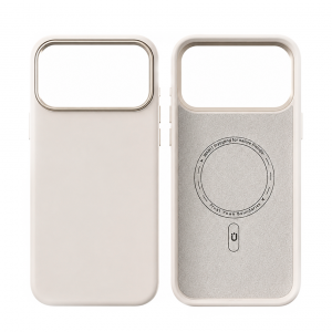 Пластиковая накладка WIWU Skin Touch с MagSafe совместимая с iPhone 17 Pro бежевая