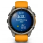 Умные Часы Garmin Fenix 8 51 mm AMOLED Sapphire Orange/ Graphit ( графит с оранжевым ремешком) (Titanium with silicone band) (010-02905-53) (Тайвань)