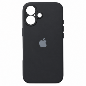 Накладка Silicone Case совместимая с iPhone 16 черная 