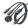 Кабель AceFast Type-C/Type-C/Wireless charger (C6-11) 1.2м черный