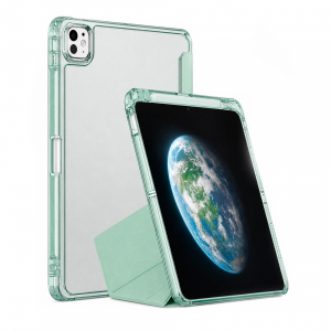 Чехол-книжка Mosbros Clear-Pro совместимая с iPad Air 13' (2024/2025/2026) мятная
