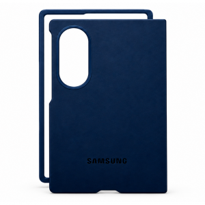 Пластиковая накладка Kindsuit Case под кожу совместимая с Samsung Galaxy Z Fold8 синяя LB