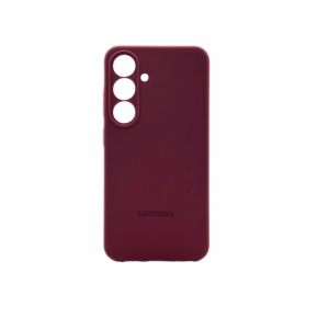 Накладка Silicone Case совместимая с Samsung S25/S24 бордовая MG