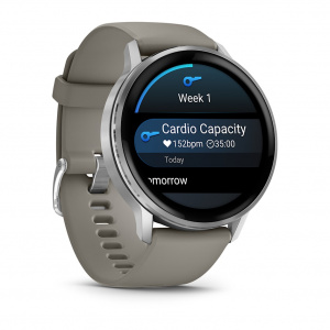 Умные Часы Garmin Venu 4 45mm Silver Grey (серебро/серый ремешок) (010-03014-41)