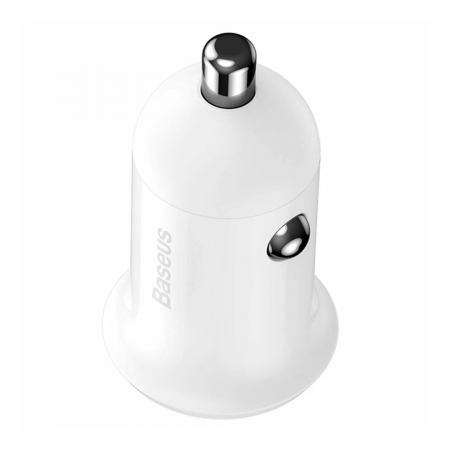 Автомобильное зарядное устройство Baseus grain pro 2USB 4.8  белое - фото 5