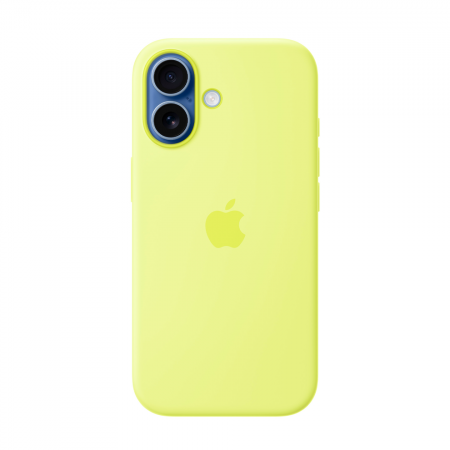 Накладка Silicone Case с MagSafe совместимая с iPhone 17 неоново-желтая LB - фото 3