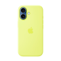 Накладка Silicone Case с MagSafe совместимая с iPhone 17 неоново-желтая LB