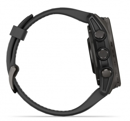 Умные часы Garmin Fenix 8 43mm AMOLED Sapphire Carbon Gray DLC titanium with black Peddle gray (серый карбон серый-черный ремешок) (010-02903-20) - фото 6