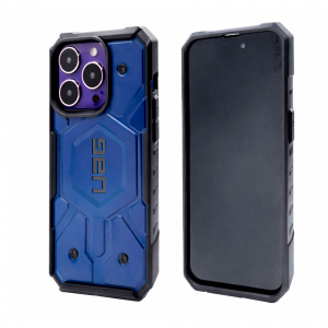 Противоударная пластиковая накладка UAG PATFINDER MageSafe совместимая с iPhone 14 Pro синяя