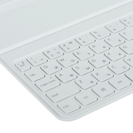 Чехол-клавиатура Keyboard совместимая с Ксиаоми Pad 7/7Pro/8/8 Pro/Poco Pad X1 белая (РУ/Англ раскладка) EAC - фото 6