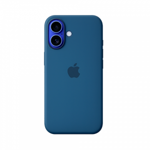 Накладка Silicone Case с MagSafe совместимая с iPhone 16 темно синяя SZ
