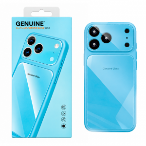 Пластиковая накладка Genuine совместимая с iPhone 18 Pro Max/17 Pro Max голубая