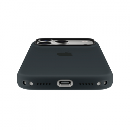 Накладка Silicone Case с MagSafe совместимая с iPhone 17 Pro Max черная LB - фото 5