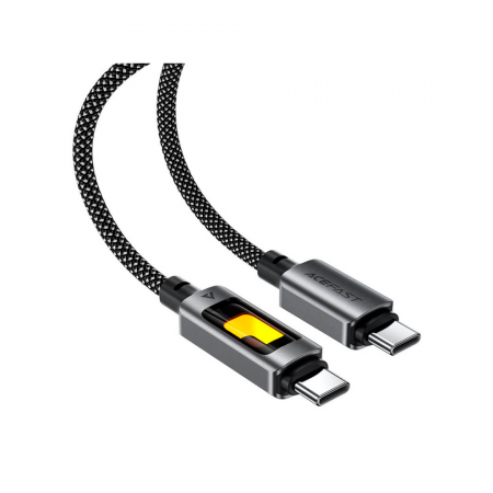 Кабель AceFast Led Type-C/Type-C C21-03 60W 1.2м черный