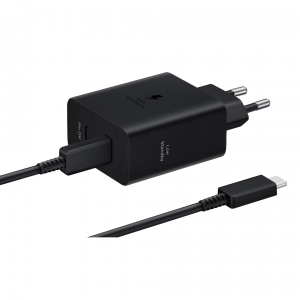 Сетевое зарядное устройство 2 порта + кабель Type-C/Type-C Samsung (EP-T5020) Type-C 50W черное LB