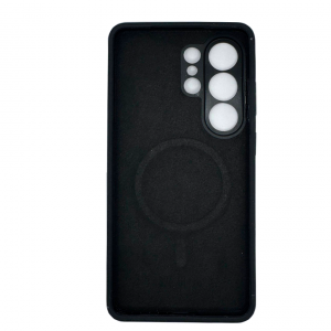 Накладка Silicone Case c MagSafe совместимая с Samsung S26 Ultra (SC) черная