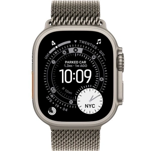 Apple Watch Ultra 3 (2025) GPS + Cellular, 49 мм, корпус из титана, ремешок Titanium Milanese Loop (L) цвета natural titanium (натуральный титан) MF0E4
