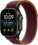 Apple Watch Ultra 4 (2026) Cellular, 49 мм, корпус из черного титана, ремешок Trail Loop цвета Burgundy (M/L) цвета Бордовый MJC44